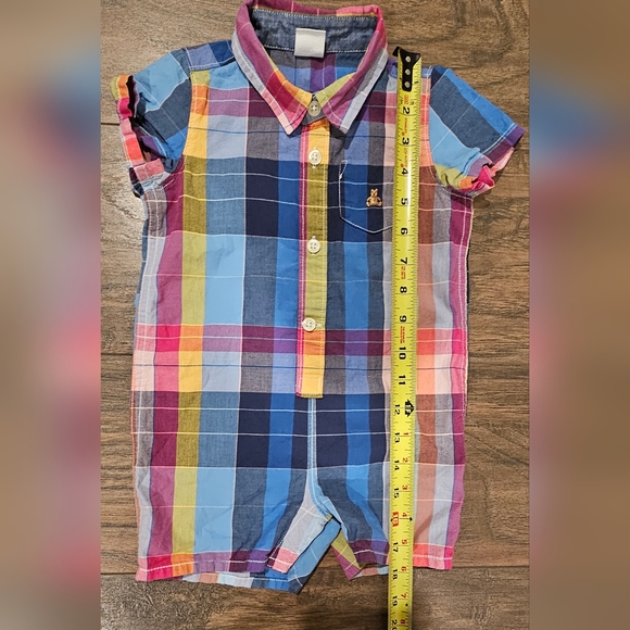 Baby Brannan Bear Plaid Shorty One-Piece - Picture 4 of 7